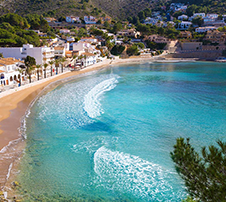 Mejor Playa de Arena El Portet Moraira Costa Blanca para Alquiler de Casa de Vacaciones